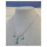 Sterling Silver Pendants & Silvertone Necklace