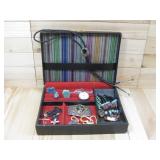 Vtg.Lord Buxton Jewelry Box W/Assorted Jewelry See