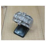 Sterling Silver Vtg. Hallmarked CZ Ring