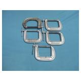 Five 'C' Clamps