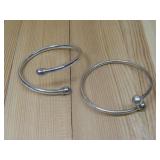 Two Sterling Silver Bangles Hallmarked
