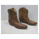 Vtg Mens Leather Cowboy Boots Sz 10E See Info