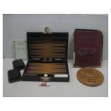 Vtg Solitaire Game & Backgammon