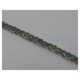 S.S Vtg. Hallmark Tourmaline,Aqua Marine Bracelet
