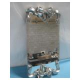 Vtg Godinger Silver Tone Bow Mirror Tray 8' x 16'