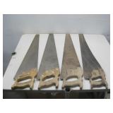 Four Wooden Handle Saws See Info