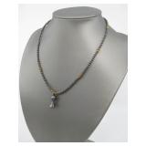 Squash Blossom Charm S.S Beaded Necklace See