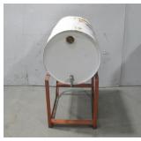 30 Gallon Steel Drum W/ Drum Cradle