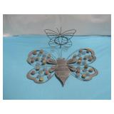 Two Metal Butterfly Wall Decor See Info