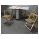 Foldable Table W/ Three Chairs See Info