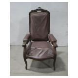 Vtg Wood Arm Chair 24' x 25' x 46' See Info