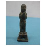 Vtg Brass Praying Monk Figurine 3.5' Tall See Info