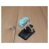 S.S Navajo B. Manning Signed Turq Ring See Info