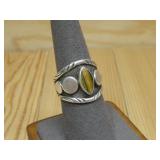 S.S Vtg. N/A Tigers Eye Tested Ring