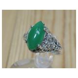 S.S Antique Cleaned Art Deco Tested Faux Jadeite