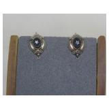 10K Gold Biedeneier Black Onyx Earrings See Info