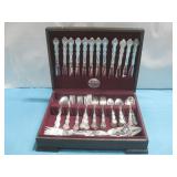 Janel' Tarnish Proof Flatware In Wooden Chest