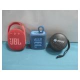 Two JBL Speakers & Atom Speaker See Info
