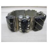 Silvertone SW Style Panel Bracelet