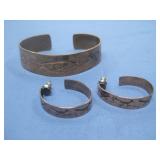 N/A Design Copper Bracelet & Roadrunner Earrings