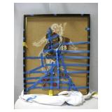 3D Plaster Dancer Art On Burlap See Info