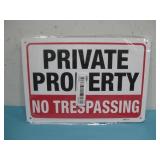 Private Property No Trespassing Aluminum Sign See