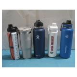 Five Assorted Water Bottles NM Lobs, Thermo Flask