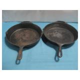 Two Lodge Cast Iron Pans One Is Lodge