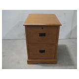 Golden Oak Two Drawer File Cabinet 21' x 25' x 30'