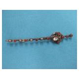 Antique Rhinestone Bar Pin