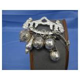 Vtg Penca Balangandan Charm Pin Brooch 2 1/2'