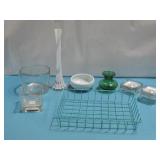 Two Metal Wire Baskets, Vtg Bud Vase, & More See