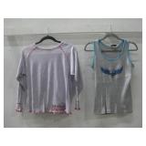 Two Womens Harley Davidson Shirts Sz L & XL