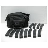 Twelve 9x19mm 30rd Magazine W/ Glock Carry Bag