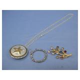 Vintage Pin Star Necklace