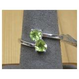 Sterling Silver Peridot Ring New W/Tag Hallmarked