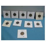 (10) Consecutive 1951-1960 Lincoln Cents