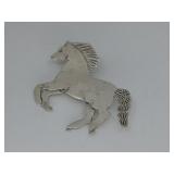 S.S. Navajo Platero Running Horse Brooch Hallmark