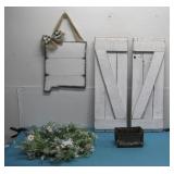 Farmhouse Style Decor Wreath Shutters & More See