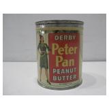 Vtg Peter Pan Derby Peanut Butter 12 oz Can See