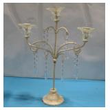Metal Three Arm Candelabra 17' Tall