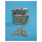 Vtg. Old Crown Goldtone Keychain Lighter See: