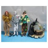 Wizard of Oz Music Box W/3Wizard Of Oz Dolls Works