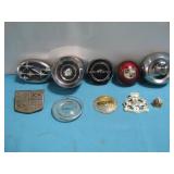 10- Vtg Auto Badges & Emblems Various Models