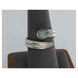 Vtg Sterling Silver Tested Turquoise Ring