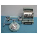 Vtg Rotary Dial Phone, Tom Thumb Cash Register See