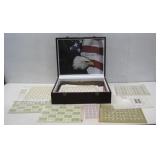 Wooden Box W/Uncut Stamp Sheets