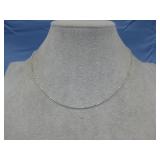 Vtg. S.S Ball Bead Chain Necklace Hallmarked