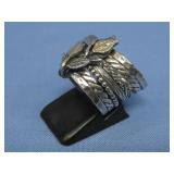 Sterling Silver & 14k Stacked Ring Hallmarked See