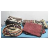 Four Woven Taos Pueblo Woven Rugs See Info